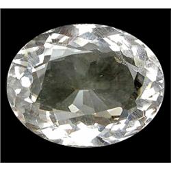 18.45ct  Oval Top AAA White Silver Quartz (GEM-10003)