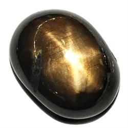 3.43Ct Oval Cabochon Black Star Sapphire Unheated  (GEM-10181)