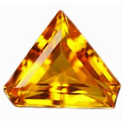 12.15ct  FLAWLESS Pentagon Cut Natural Golden Yellow Citrine (GEM-9832)