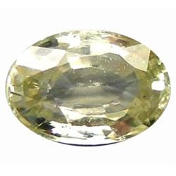 1.30ct VVS Sparkling Oval White Green Natural Zircon (GEM-9859)