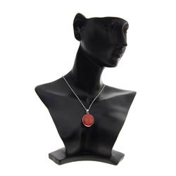 Red Coral & Sterling Necklace (JEW-222)