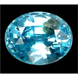 1.62ct Top AAA Oval Cut Blue Green Zircon VVS (GEM-10320)