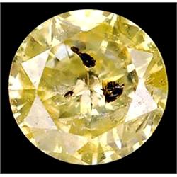 0.11ct Round Cut Unheated Yellow Diamond (GEM-10323)