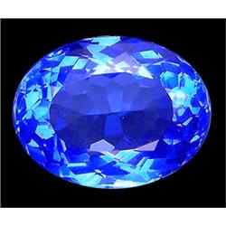 11.86ct Oval Cut Top AAA Mystic Blue Quartz FLAWLESS (GEM-10359)