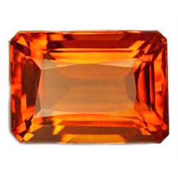 27.45ct Luminous Reddish Orange Octagon Cut Citrine FLAWLESS (GEM-10401)