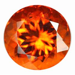 24.70ct  Extreme Reddish Orange Round Cut Citrine FLAWLESS (GEM-10407)