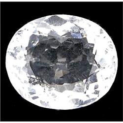 9.78ct Oval Top AAA White Silver Quartz VVS (GEM-10445)