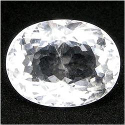 16.03ct Oval Top AAA White Silver Quartz VVS (GEM-10453)