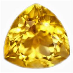 3.8ct Perfect Trillion Golden Yellow Natural Citrine FLAWLESS (GEM-10485)