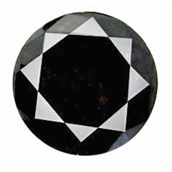 1.75ct Dazzling Rarest Natural Jet Black Diamond Round (GEM-10532B)