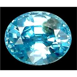 1.22ct Top AAA Oval Cut Blue Green Zircon VVS (GEM-10553)