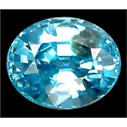 1.49ct Top AAA Oval Cut Blue Green Zircon VVS (GEM-10575)