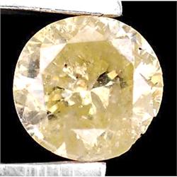 0.11ct Round Cut Unheated Yellow Diamond (GEM-10579)
