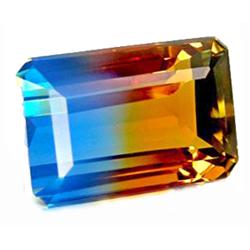 21.75 ct  Interesting Octagon Bi Color Citrine FLAWLESS (GEM-10608)