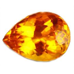 13.20ct Pear Cut Natural Golden Yellow Citrine VVS (GEM-10706)