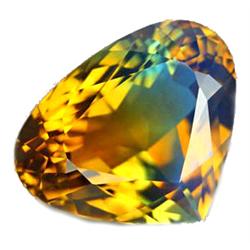 25.35ct Best Color Pear/Heart Bi Color Citrine Brazil VVS (GEM-10723)