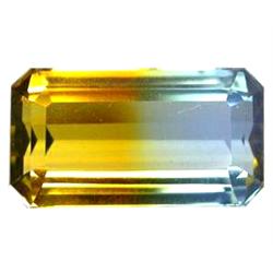 18.45ct Dazzling Emerald Orange&Blue Ametrine Gemstone FLAWLESS (GEM-10865)