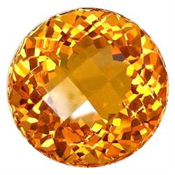 37.65ct Gorgeous Round Checkerboard Madeira Citrine FLAWLESS (GEM-10905)