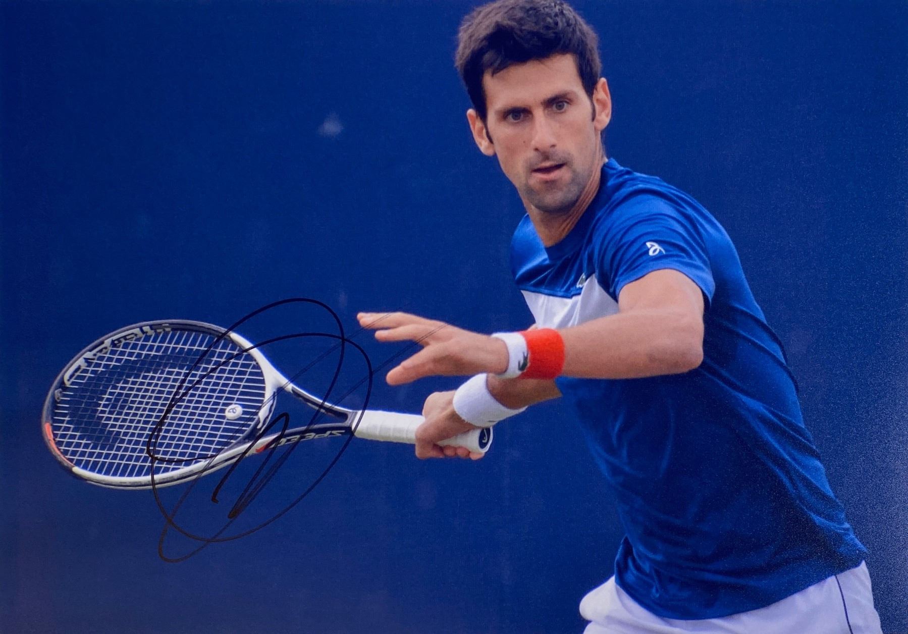 Autograph Signed Novak Djokovic Photo