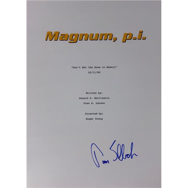 Magnum PI Script Cover  Autograph Signed Tom Selleck