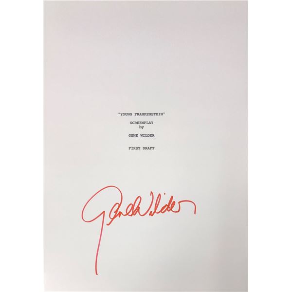 Young Frankenstein  Autograph Signed Script Cover Gene Wilder