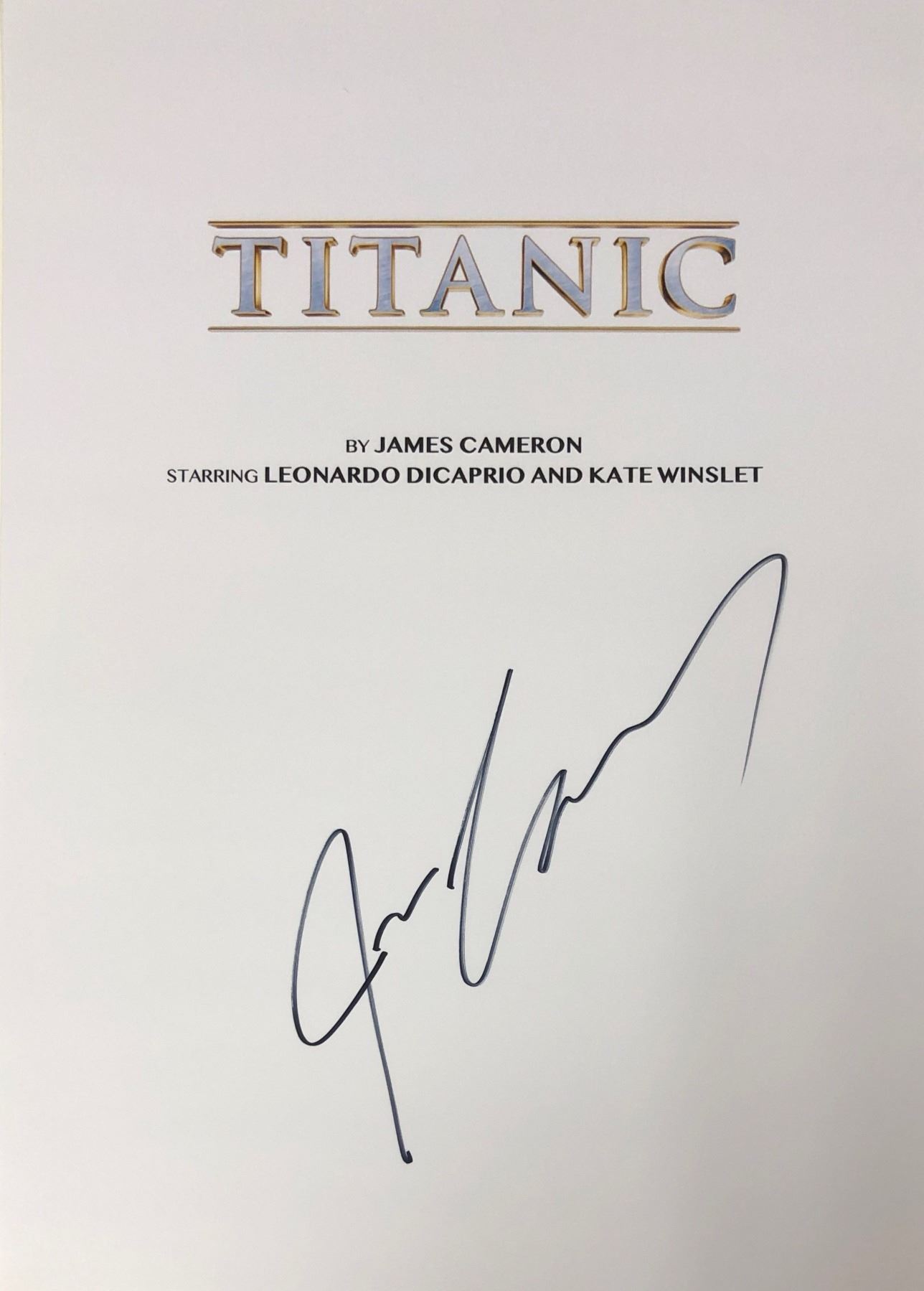 Titanic Autograph Signed Script Cover James Cameron