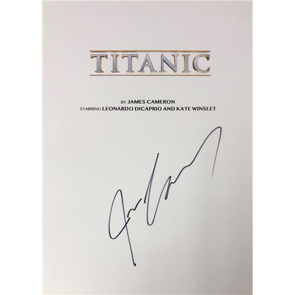 Titanic  Autograph Signed Script Cover James Cameron
