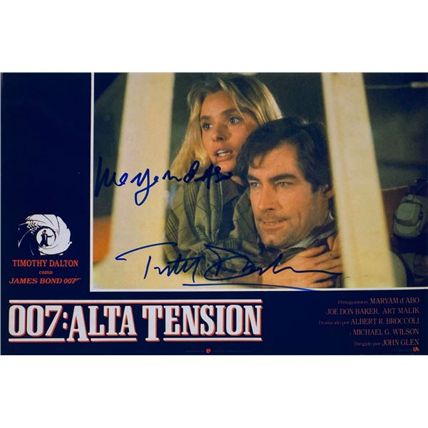 Signed James Bond Living Daylights Photo