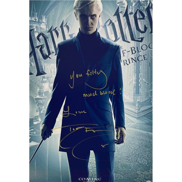 Autograph Signed Harry Potter Tom Felton Photo