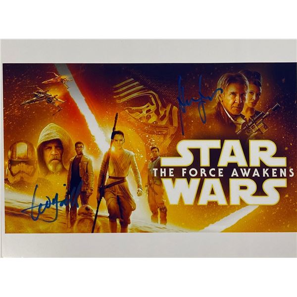 Autograph Signed Star Wars Force Awaken Photo