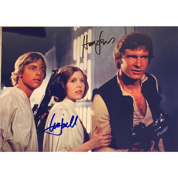 Autograph Signed Star Wars 2 Casts Photo