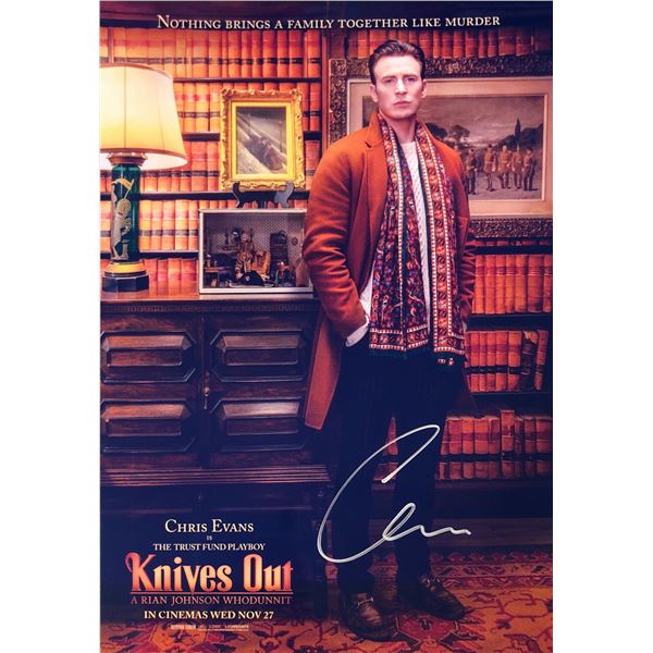 Knives Out Chris Evans Signed Photo