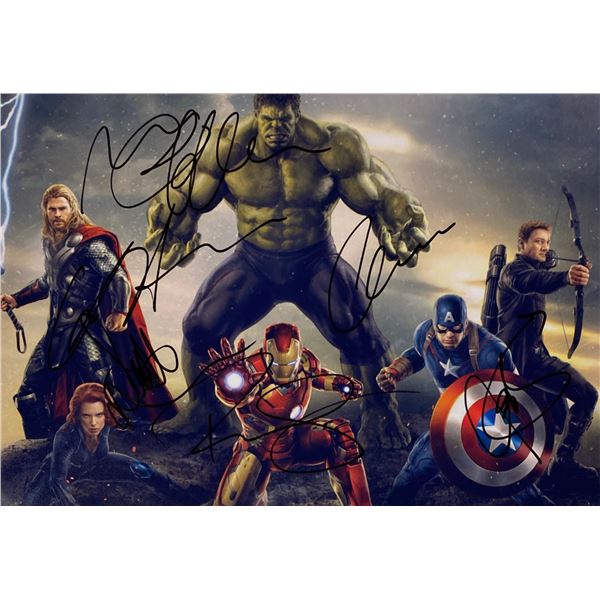 Signed Avengers Photo