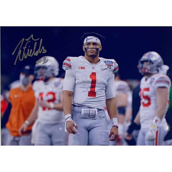 Autograph Signed Justin Fields Photo