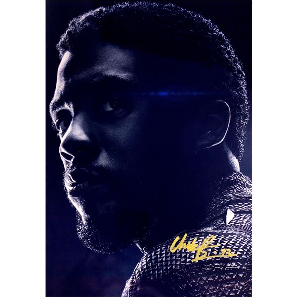 Chadwick Boseman Autograph Signed Black Panther Photo