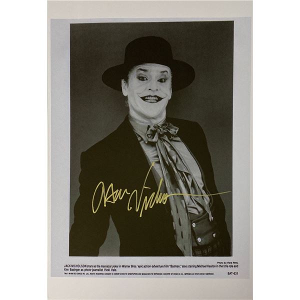 Signed Batman Media Press Photo