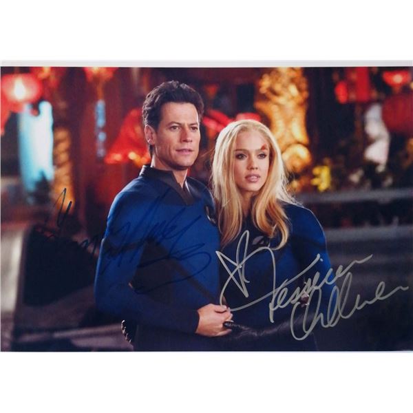 Signed Fantastic 4 Jessica Alba Ioan Gruffudd Photo