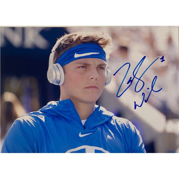 Autograph Signed Zach Wilson Photo