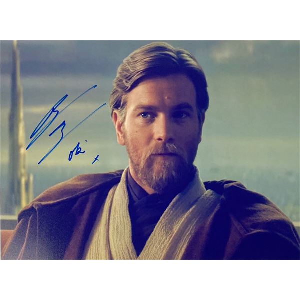 Autograph Signed Star Wars Ewan McGregor Photo