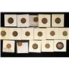 Image 2 : 16 ASSORTED ERROR LINCOLN CENTS 1947-1964 SOME