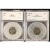 Image 1 : 2 SLABBED JEFFERSON NICKELS 1963 MS64 5 STEPS