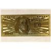 Image 1 : 2009-A GOLD FOIL REPLICA $100 U.S. NOTE