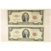 Image 1 : 1953-A & 1963 US $2 RED SEAL NOTES (1963 IS CU)