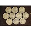 Image 1 : 10 ASSORTED 35% SILVER JEFFERSON WAR NICKELS