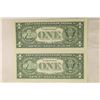 Image 2 : 2-2003-A $1 FRN'S LOW CONSECUTIVE SERIAL 'S UNC