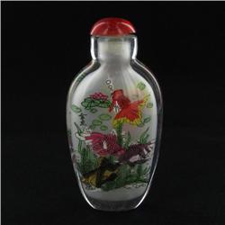 Heavy Beveled Glass Chinese Snuff Bottle (CLB-525)