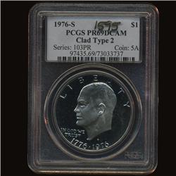 1976S IKE Dollar T2 Coin Proof PCGS PR69 (COI-1595)