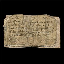 1771 North Carolina 1 Shilling Colonial Note (COI-4345)