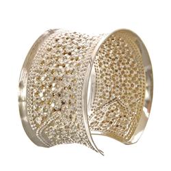 Handmade Hill Tribe Silver Cuff Bracelet   (JEW-168)