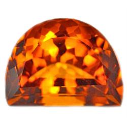 19.75ct  Extreme Reddish Orange Half Moon Citrine FLAWLESS (GEM-10411)